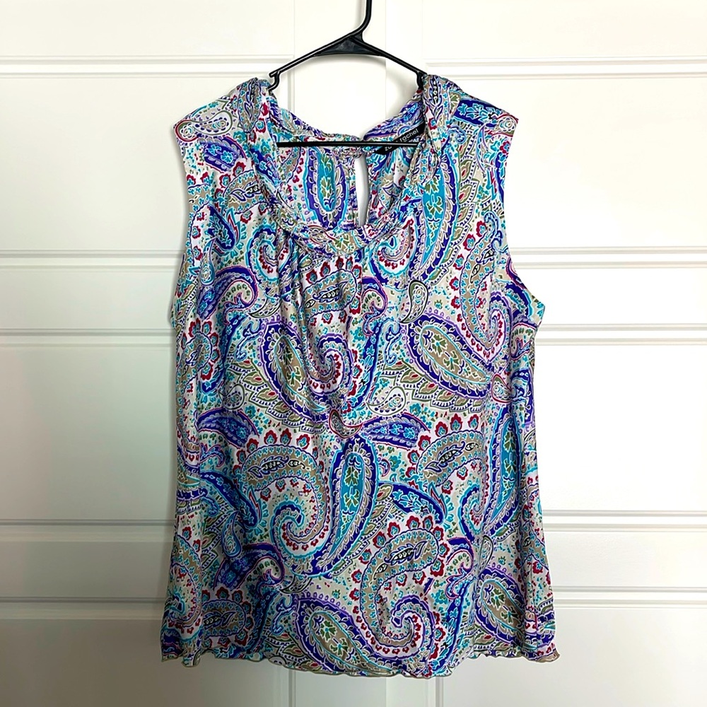 Blue, Pink & Green Blouse